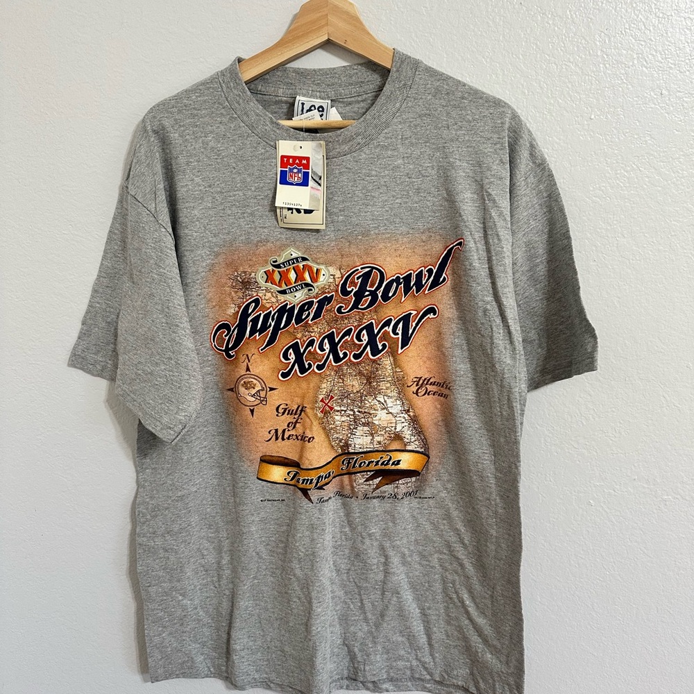 LEE Gray Super Bowl XXXV Shirt Florida